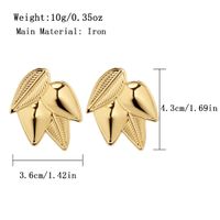 1 Pair Retro Sweet Commute Leaves Plating Iron Gold Plated Ear Studs main image 2
