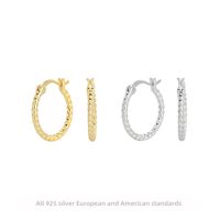 1 Paar Einfacher Stil Wellen Überzug Sterling Silber 18 Karat Vergoldet Ohrringe main image 1