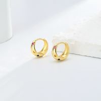 1 Pair Elegant Retro U Shape Sterling Silver Plating Inlay Zircon White Gold Plated Gold Plated Earrings main image 7