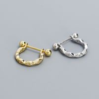 1 Paar IG-Stil Einfacher Stil Geometrisch Überzug Inlay Sterling Silber Künstlicher Diamant Ohrringe main image 1