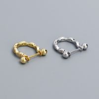 1 Paar IG-Stil Einfacher Stil Geometrisch Überzug Inlay Sterling Silber Künstlicher Diamant Ohrringe main image 4