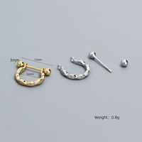 1 Paar IG-Stil Einfacher Stil Geometrisch Überzug Inlay Sterling Silber Künstlicher Diamant Ohrringe main image 2