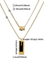 Casual Simple Style Geometric Alloy White Gold Plated Unisex Double Layer Necklaces main image 2