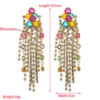 1 Pair Casual Tassel Plating Inlay Alloy Rhinestones Gold Plated Silver Plated Drop Earrings main image 2