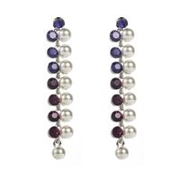 1 Pair Elegant Luxurious Color Block Plating Inlay Alloy Pearl Gold Plated Drop Earrings main image 6