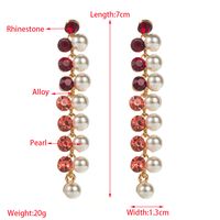 1 Pair Elegant Luxurious Color Block Plating Inlay Alloy Pearl Gold Plated Drop Earrings main image 2