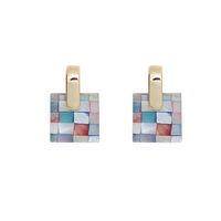 1 Pair Elegant Vintage Style Square Copper 18K Gold Plated Drop Earrings main image 4