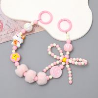 Cute Cat Flower Bow Knot Beaded Beaded Bowknot Chain Keychain sku image 5