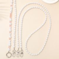 Simple Style Solid Color Beaded Plating Chain Bag Pendant main image 1