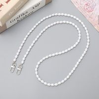 Simple Style Solid Color Beaded Plating Chain Bag Pendant main image 4