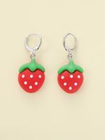 1 Piece Cute Fruit Strawberry Watermelon Resin Drop Earrings sku image 1