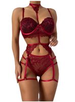 Women's Lady Sexy Solid Color Sexy Lingerie Sets Home Honeymoon Wireless Bra Mid Waist Sexy Lingerie main image 5