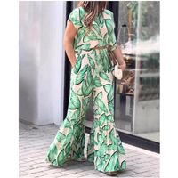 Holiday Daily Women's Vacation Color Block Polyester Printing Pants Sets Pants Sets main image 5