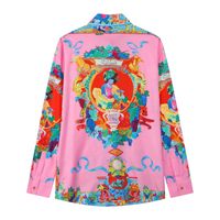 Men's Color Block Printing Blouse Men's Clothing main image 3