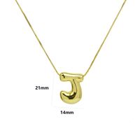 Copper 18K Gold Plated Simple Style Letter Plating Pendant Necklace main image 5