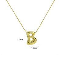 Copper 18K Gold Plated Simple Style Letter Plating Pendant Necklace main image 7