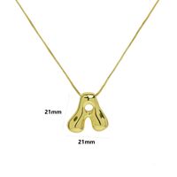Copper 18K Gold Plated Simple Style Letter Plating Pendant Necklace main image 8