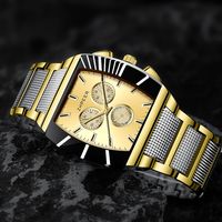 Business Geometric Single Folding Buckle Quartz Men's Watches main image 5