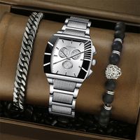 Business Geometric Single Folding Buckle Quartz Men's Watches main image 4