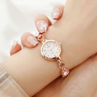 Glam Shiny Water Droplets Heart Shape Jewelry Buckle Quartz Women's Watches main image 5