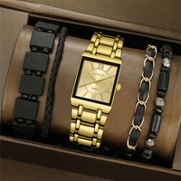 Business Geometric Single Folding Buckle Quartz Men's Watches main image 2