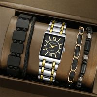 Business Geometric Single Folding Buckle Quartz Men's Watches main image 3