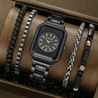 Business Geometric Single Folding Buckle Quartz Men's Watches sku image 3