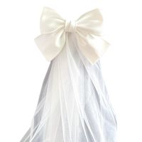 IG Style Sweet Bow Knot Cloth Pearl Hair Clip Birdcage Veils 1 Piece main image 2