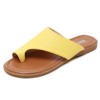 Women's Basic Solid Color Open Toe Slides Slippers main image video