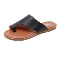 Women's Basic Solid Color Open Toe Slides Slippers main image 2