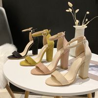 Women's Vintage Style Solid Color Round Toe Open Toe Ankle Strap Sandals main image 1