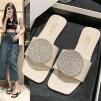 Women's Casual Solid Color Open Toe Slides Slippers main image 1