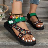 Women's Vacation Color Block Round Toe Open Toe Beach Sandals main image 1