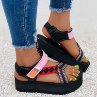 Women's Vacation Color Block Round Toe Open Toe Beach Sandals main image 3