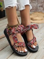 Women's Vacation Solid Color Leopard Open Toe Beach Sandals main image 5