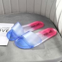 Women's Basic Color Block Open Toe Slides Slippers sku image 7
