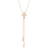 Elegant Simple Style Cross Zinc Alloy Women's Pendant Necklace 1 Piece sku image 1