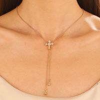 Elegant Simple Style Cross Zinc Alloy Women's Pendant Necklace 1 Piece main image 1
