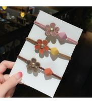 Women's IG Style Sweet Flower Plastic Resin Rubber Band Hair Tie main image 2