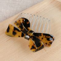 Women's IG Style Simple Style Bow Knot Leopard Alloy Insert Comb sku image 2
