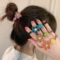 Femmes Style IG Sucré Fleur Plastique Résine Élastique Attache-Cheveux main image 3