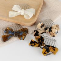 Women's IG Style Simple Style Bow Knot Leopard Alloy Insert Comb main image 1