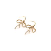 1 Pair Cute Sweet Bow Knot Copper 18K Gold Plated Ear Studs main image 1