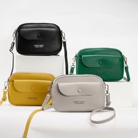 Women's Small Pu Leather Solid Color Classic Style Flip Cover Crossbody Bag Shoulder Bag main image video
