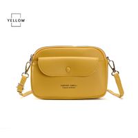 Women's Small Pu Leather Solid Color Classic Style Flip Cover Crossbody Bag Shoulder Bag sku image 1