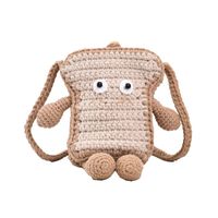 Women's Small Knit Cartoon Cute Buckle Crossbody Bag sku image 2
