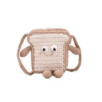 Women's Small Knit Cartoon Cute Buckle Crossbody Bag sku image 1