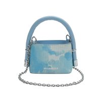 Women's Mini Pu Leather Clouds Marble Streetwear Zipper Handbag sku image 5