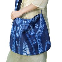 Women's Medium Polyester Cotton Geometric Color Block Vacation Square Magnetic Buckle Shoulder Bag sku image 3
