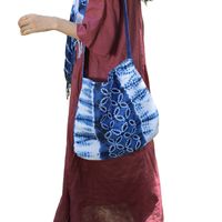 Women's Medium Polyester Cotton Geometric Color Block Vacation Square Magnetic Buckle Shoulder Bag sku image 10